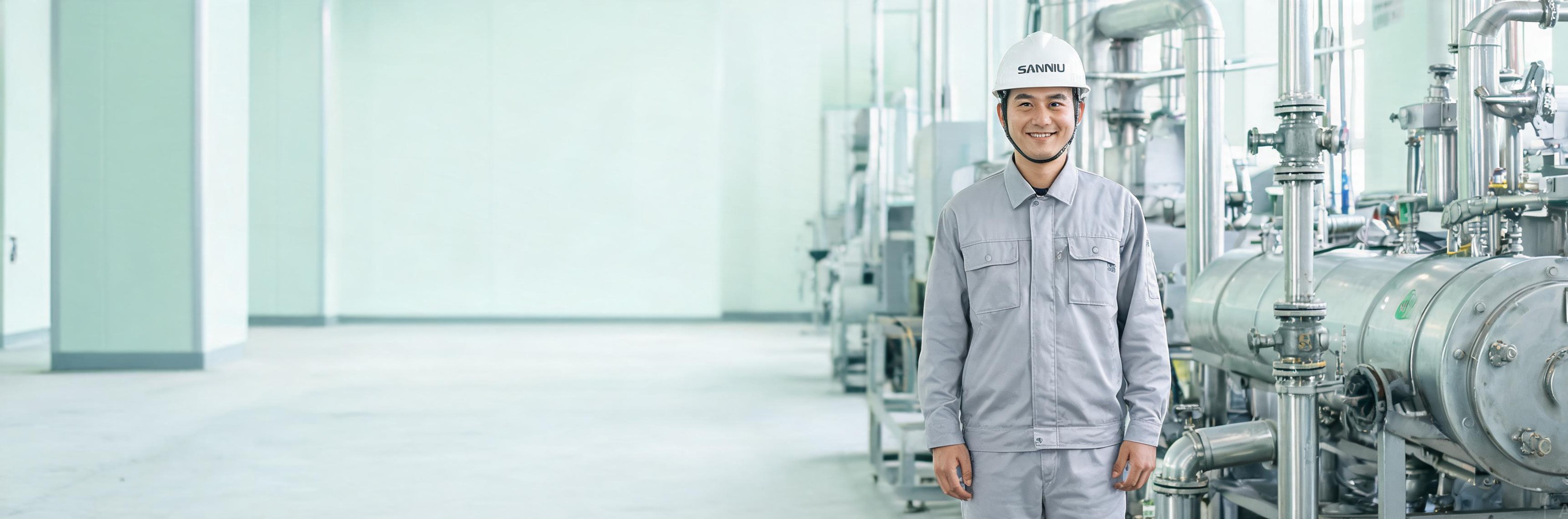 Operario trabajando en la línea de producción