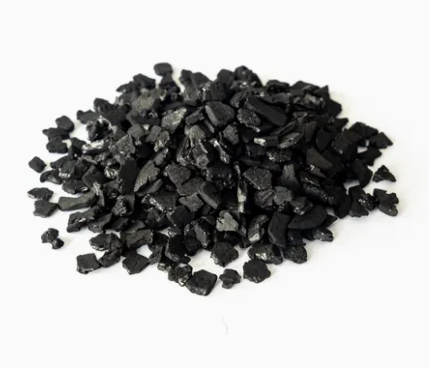 Carbón activado base de madera en forma en bloque y paletizada suministrado por Sanniu Carbon